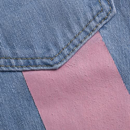 Uodsvp שמלת ג'ין לנשים, ג'ינס של החבר נשים פיג'מה פיג'מה גבוהה לאופנון אופנת נשים מותניים גבוה