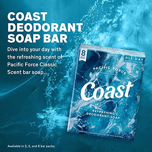 חוף מרענן דאודורנט סבון בר-24 ברים - עבה עשיר קצף עלים שלך גוף תחושה אנרגיה ונקי - קלאסי פסיפיק כוח