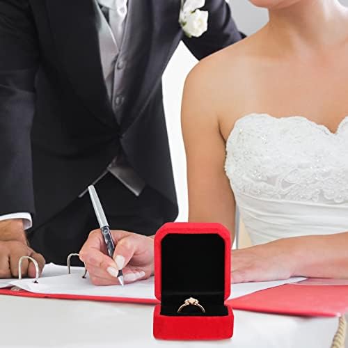 20 חלקים קופסת טבעת קטיפה לטקס חתונה טבעת אירוס