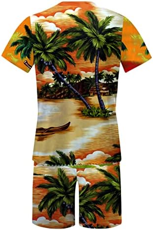 BMISEGM קיץ גדול חולצות T לגברים גברים אביב תלבושת קיץ חוף חוף שרוול קצר חולצה מודפסת אפוד ומכנסיים