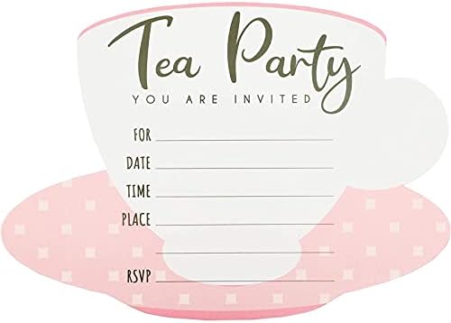 כרטיסי הזמנה למסיבת תה נוצץ ובס