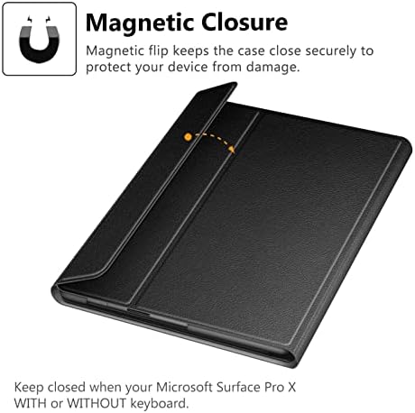 מארז FINTIE עבור Microsoft Surface Pro x - כיסוי מגן רך TPU אחורי תואם למקלדת כיסוי סוג עבור 13 אינץ