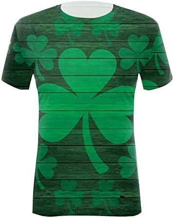 CGGMVCG St. Patricks Day חולצות לנשים צוואר עגול שרוול קצר אהבה מודפסת חולצה סנט פטריקס ביגוד יום
