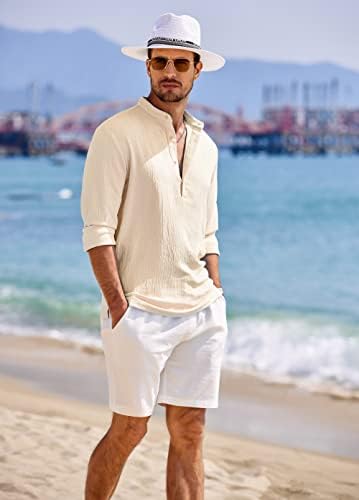 חולצות הנלי מזדמנים של קואופנדי חולצות שרוול ארוך חוף חוף טורטס יוגה קיץ עליון