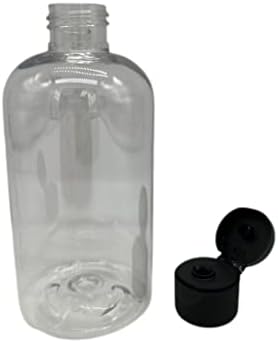8 גרם בקבוקי פלסטיק ברורים בוסטון -12 חבילה לבקבוק ריק ניתן למילוי מחדש - BPA בחינם - שמנים אתרים -
