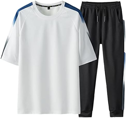 חולצות טריקו בגדי ספורט גדיות שני סטים משחלים חליפת ריצה חליפת גברים בגדי כושר