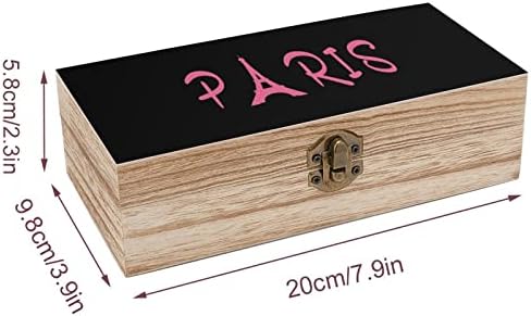 מגדל אייפל פריז קופסא אחסון עץ שולחן עבודה שולחן עבודה דקורטיביים קטנים ארגזי תכשיטים עם מכסה