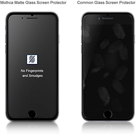 אייפון 8 פלוס / 7 פלוס מגן מסך זכוכית מט, מוטקה נגד בוהק ואנטי טביעת אצבע ללא קשיות מסנוורת 9 שעות סרט