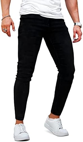 מכנסי ג'ינס קרועים לגברים של ג'ינגטו מכנסי ג'ינס רזים מתאימים