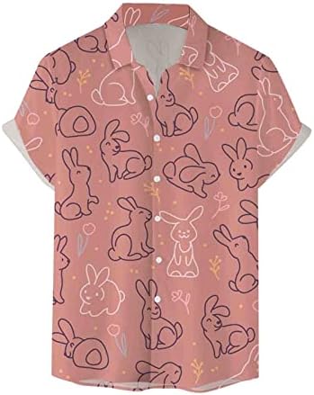 2023 אופנה חדשה לאופנה מזדמנת אישיות פסחא תלת מימד הדפסת דיגיטל ארנב הדפסת חולצת שרוול קצרה חולצה