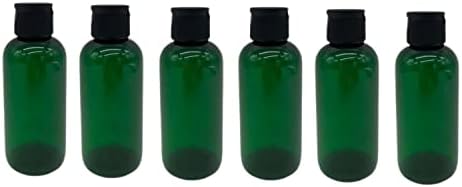 חוות טבעיות 4 גרם ירוק בוסטון BPA בקבוקים בחינם - 6 מכולות ריקות למילוי ריק - שמנים אתרים מוצרי ניקוי