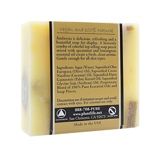 סבון בר אמברוזיה בעל 6 חבילות-סבון לחות ומרגיע לעור שלך-מעוצב בעבודת יד באמצעות מרכיבים צמחיים-תוצרת