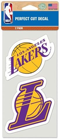 Wincraft NBA לוס אנג'לס לייקרס מושלם מדבקות, 4 x 4