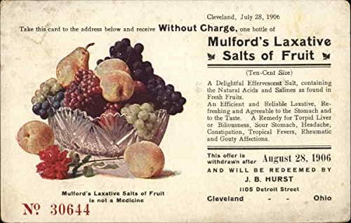 חברת H. K. Mulford - מלחים משלישלים של מולפורד של פירות פילדלפיה, פנסילבניה, גלויה עתיקה מקורית