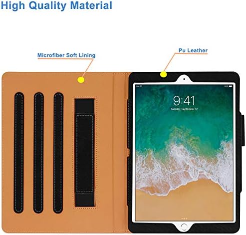 NewQiang iPad Air 3 Case, iPad Pro 10.5 מארז עם עיפרון Holde - מעמד רב זווית, רצועת יד, שינה אוטומטית/ערה