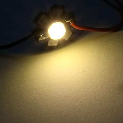 נורת שבב לד פטיקיל 0.8 אינץ', 5 מארז 350 מ מ חרוזי אור קלח 1 וואט סוגר נחושת קל עם חוט לגופי תאורה עשה