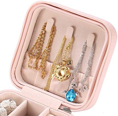 Balepha Travel מארגן קופסאות תכשיטים קטנות לשרשרת עגילי טבעות, קופסת אחסון תכשיטי עור ניידים לנשים בנות