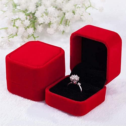 2 מארז קטיפה טבעת קופסות, עגיל תליון תכשיטי מקרה, טבעת עגילי קופסות מתנה, תכשיטים תצוגה