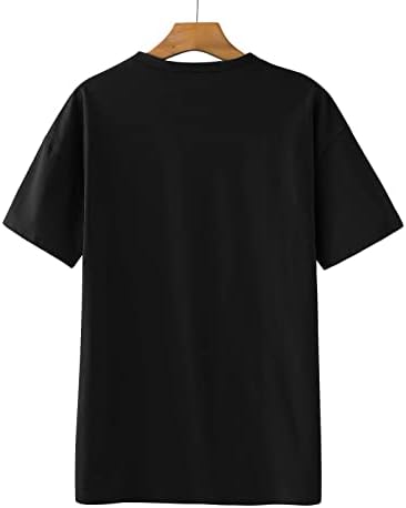 חולצת חולצה גרפית בקיץ סתיו לנשים לבגדים נוחים רכים טרנדיים שרוול קצר צוות צוואר חולצה מזדמנת 60 60
