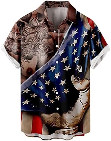 קיץ גדול חולצות לגברים גברים של עצמאות יום דגל 3 ד דיגיטלי הדפסה אישית שלב בגדים