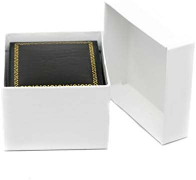 קופסת עגיל תכשיטים רומן בעור שחור + כיס NB מותאם אישית