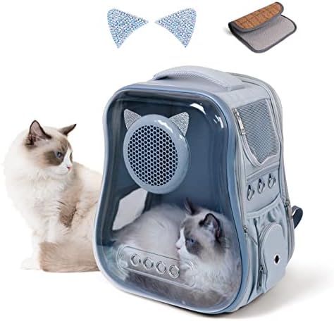חתול תרמיל מנשא, לנשימה תרמיל לחתולים כולל מתקפל נשלף חתול בועת תרמיל, מכונת רחיץ חתול תיק, עבור נסיעות
