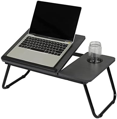 שולחן מחשב נייד ZLXDP שולחן מחשב פשוט עם מאוורר לספת מיטה מתקפל שולחן מחשב נייד מתכוונן על המיטה